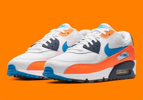 nike air max 90 blauw oranje